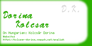 dorina kolcsar business card