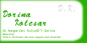 dorina kolcsar business card